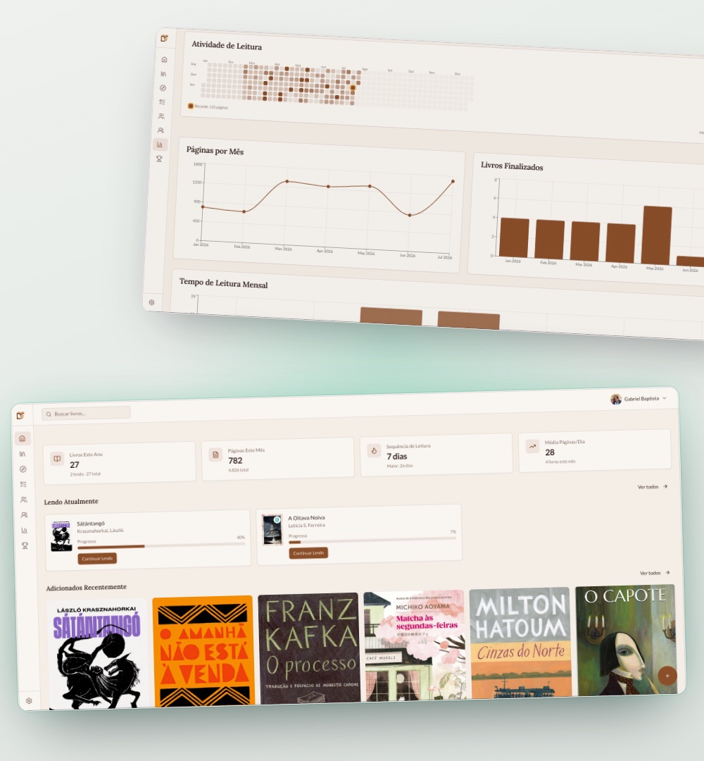 Bookworm reading tracker — dashboard and reading stats